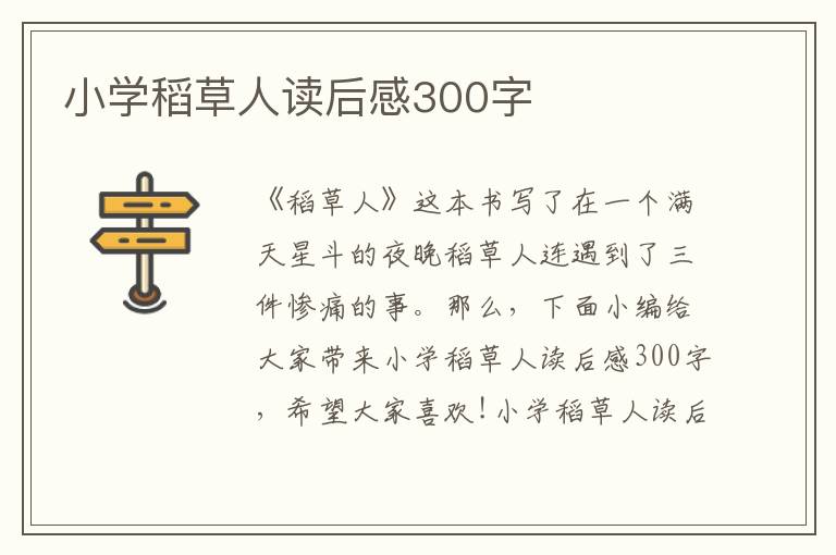 小學(xué)稻草人讀后感300字