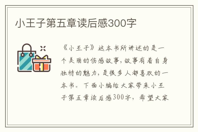 小王子第五章讀后感300字