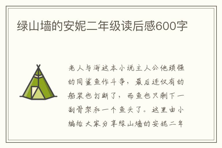 綠山墻的安妮二年級讀后感600字