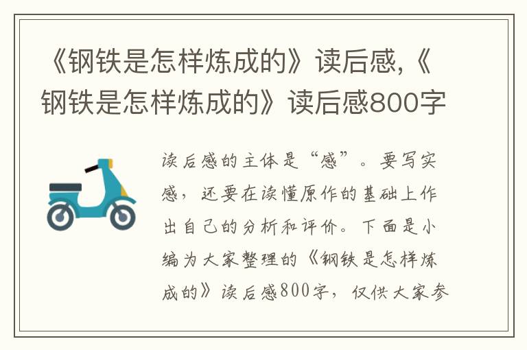 《鋼鐵是怎樣煉成的》讀后感,《鋼鐵是怎樣煉成的》讀后感800字