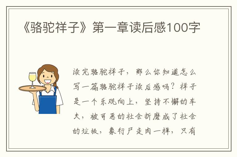 《駱駝祥子》第一章讀后感100字