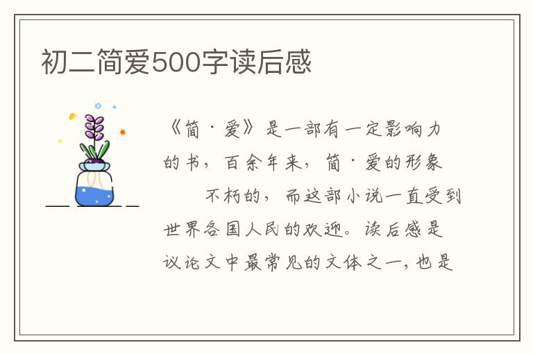 初二簡(jiǎn)愛(ài)500字讀后感