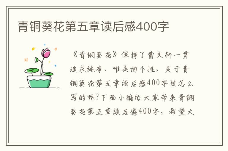 青銅葵花第五章讀后感400字