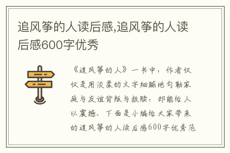 追風(fēng)箏的人讀后感,追風(fēng)箏的人讀后感600字優(yōu)秀