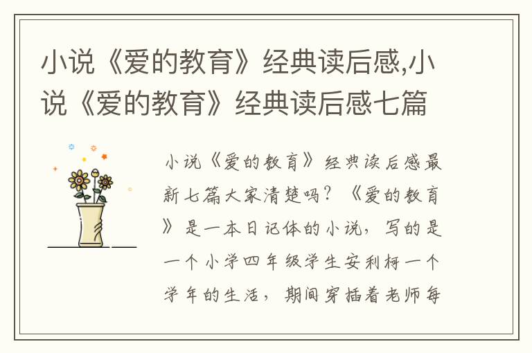 小說《愛的教育》經(jīng)典讀后感,小說《愛的教育》經(jīng)典讀后感七篇