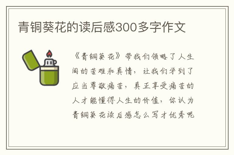 青銅葵花的讀后感300多字作文