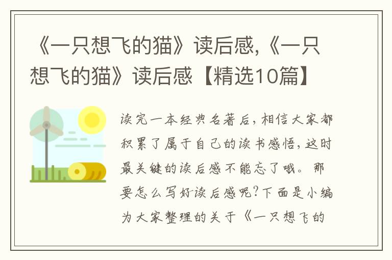 《一只想飛的貓》讀后感,《一只想飛的貓》讀后感【精選10篇】