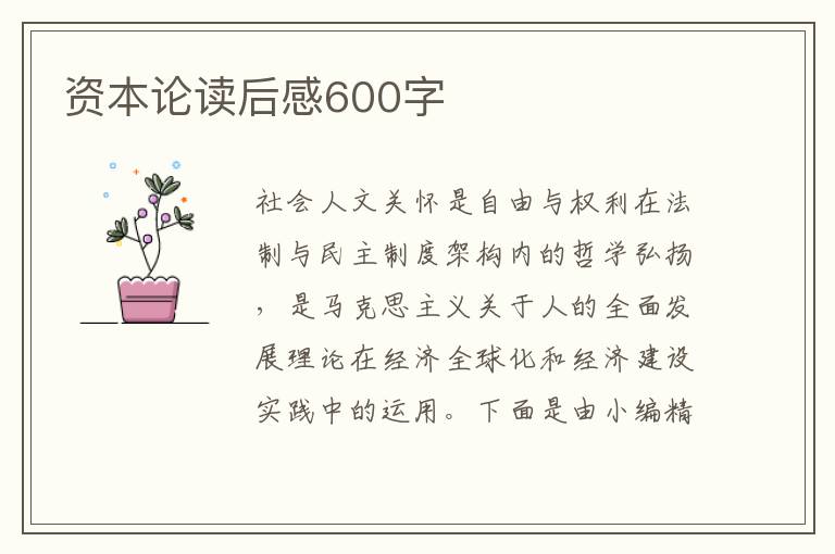 資本論讀后感600字