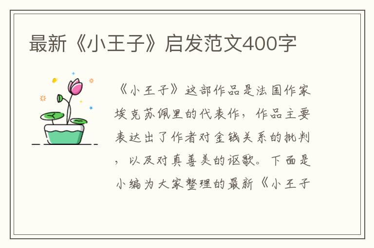 最新《小王子》啟發(fā)范文400字