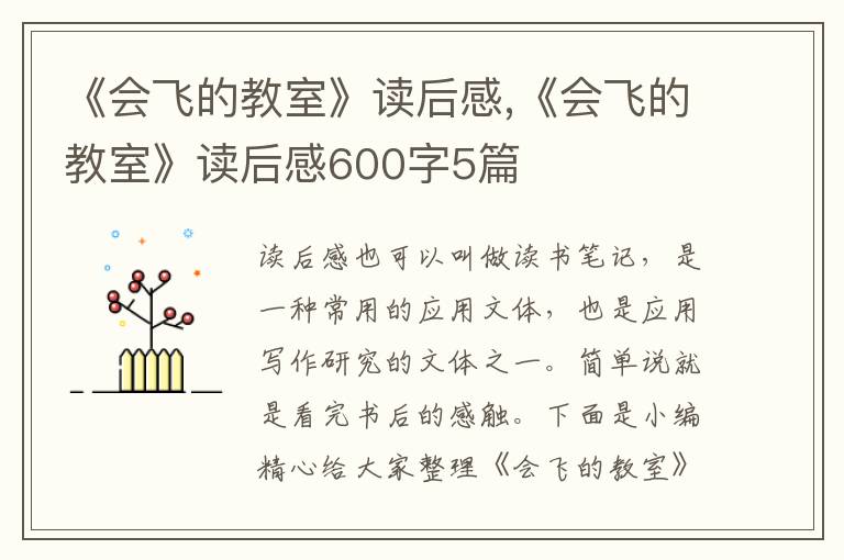 《會飛的教室》讀后感,《會飛的教室》讀后感600字5篇