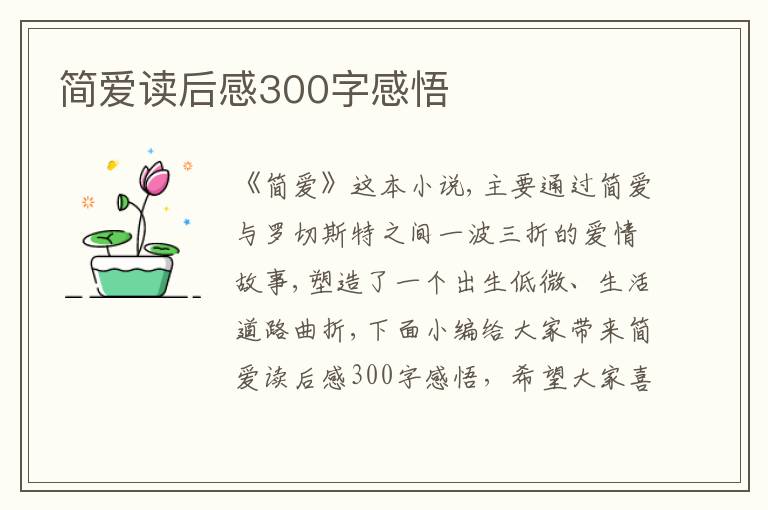 簡(jiǎn)愛(ài)讀后感300字感悟