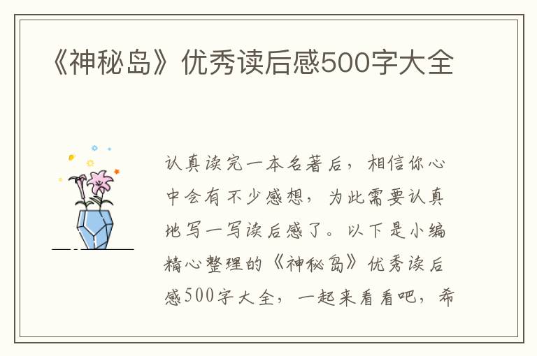 《神秘島》優(yōu)秀讀后感500字大全