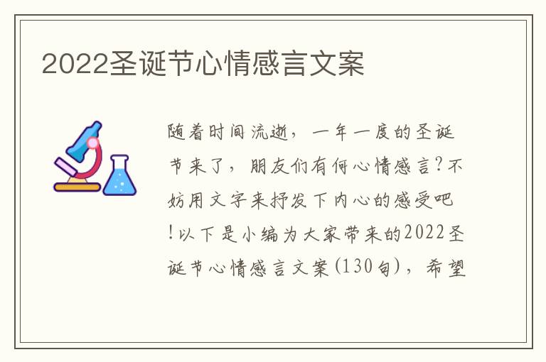 2022圣誕節心情感言文案