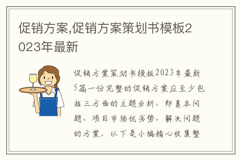 促銷方案,促銷方案策劃書模板2023年最新