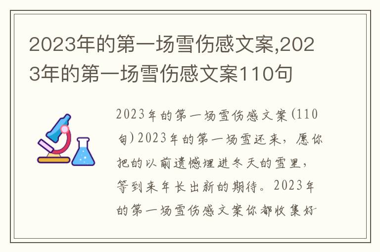 2023年的第一場雪傷感文案,2023年的第一場雪傷感文案110句