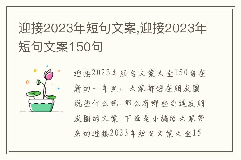 迎接2023年短句文案,迎接2023年短句文案150句