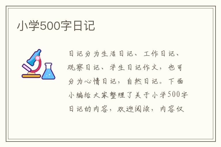 小學(xué)500字日記