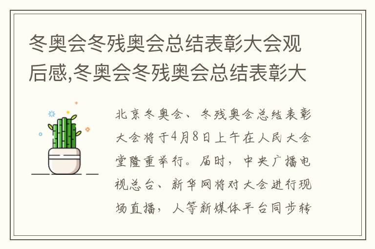 冬奧會冬殘奧會總結表彰大會觀后感,冬奧會冬殘奧會總結表彰大會觀后感心得10篇