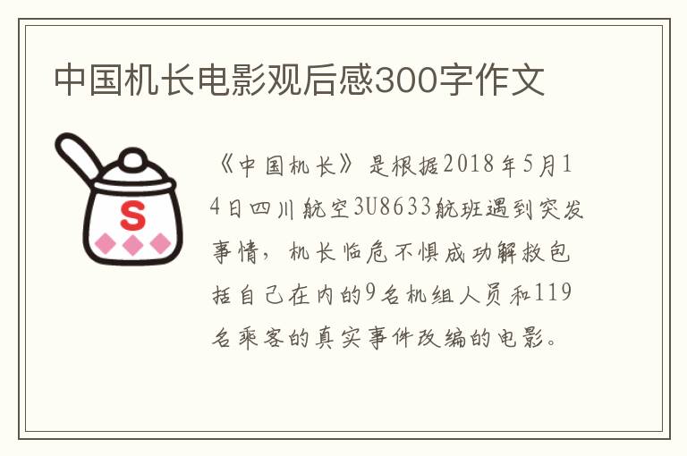 中國機長電影觀后感300字作文