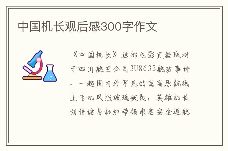 中國(guó)機(jī)長(zhǎng)觀后感300字作文